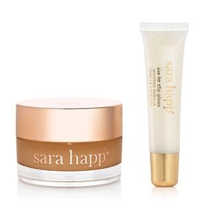 Sara Happ Lip Care Kit| Cocoa Lip Scrub 0.5oz Vanilla Lip Balm 0.45oz